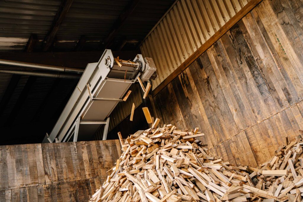 Brennholz auf einem Haufen