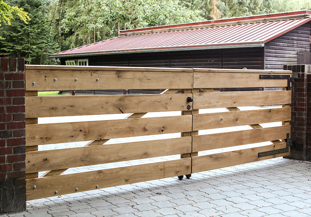 Eingangstor aus Eiche Antik