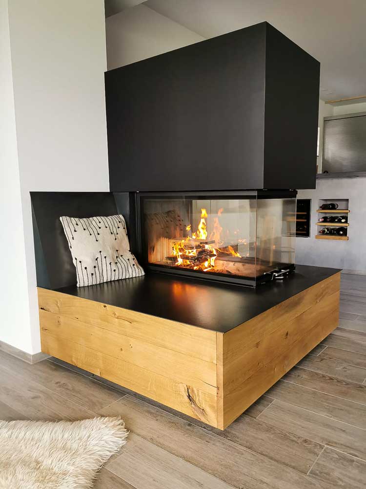 Ofenverkleidung aus Eiche Rustikal II