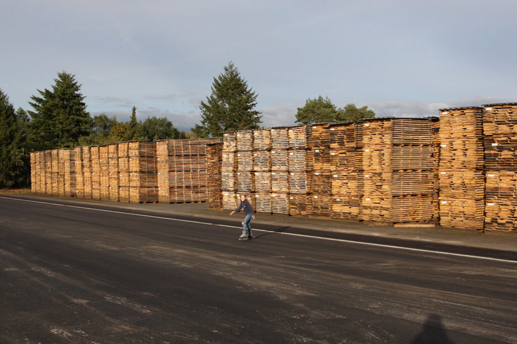 Die zusätzlichen Holzlagerflächen